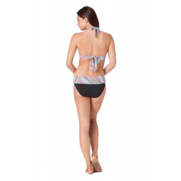 Anne Cole Rainbow Mid-Rise Bottom - Picture 3 of 4